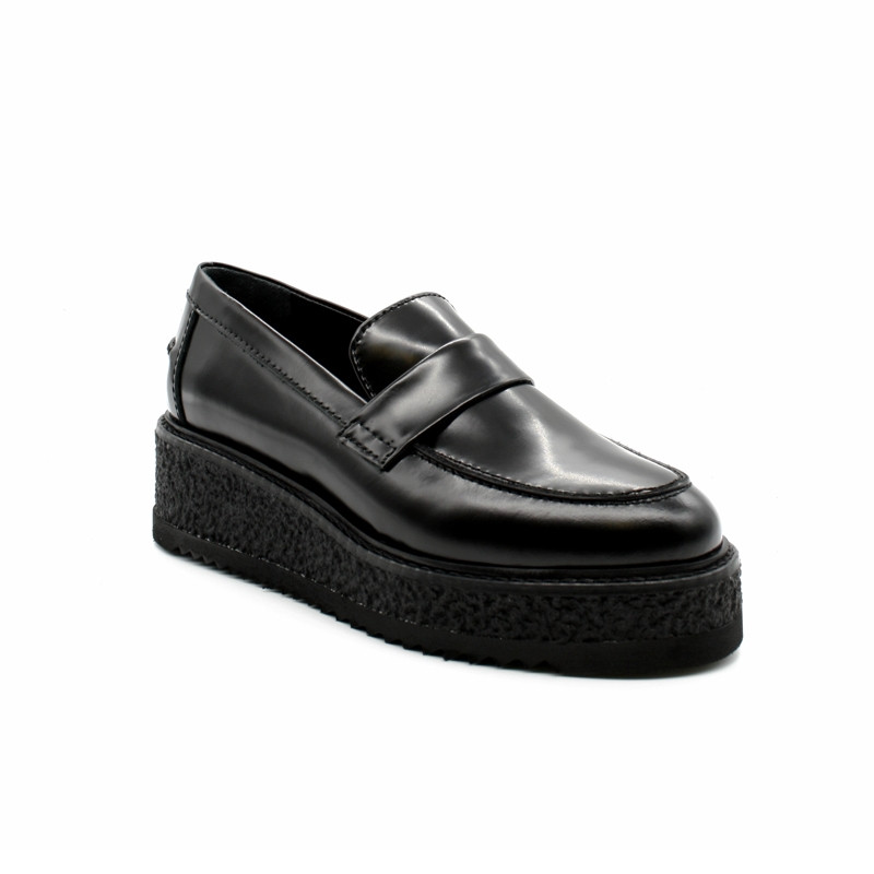 mocassin femme talon compensé