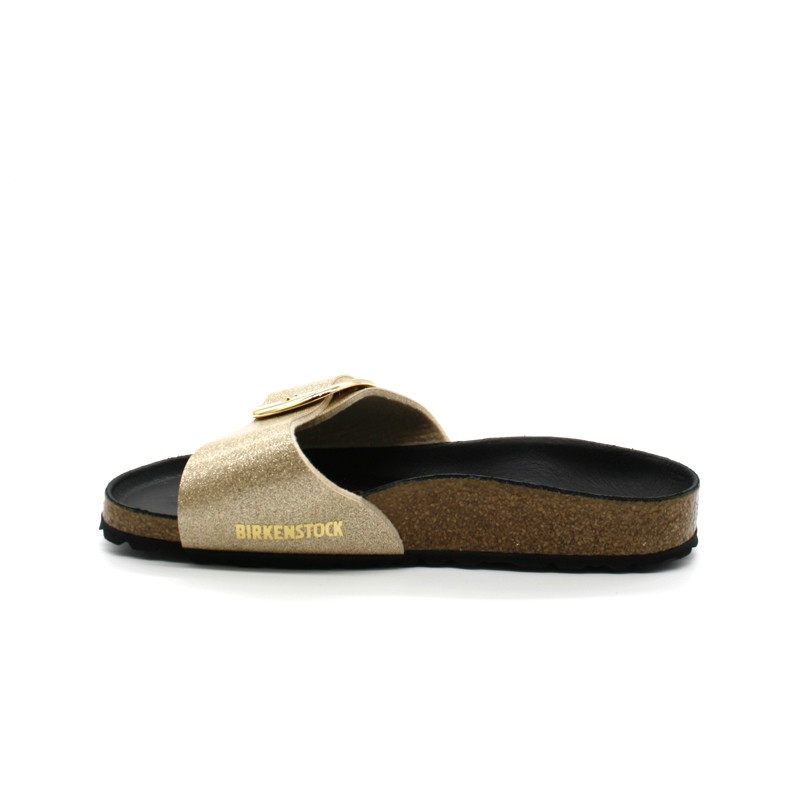 birkenstock madrid big buckle tan leather mules