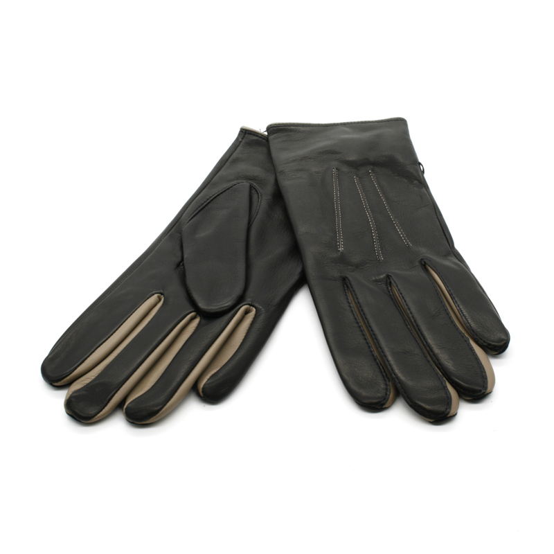 Gants Cuir Bicolore Femme Isotoner 68656 - Infinyt