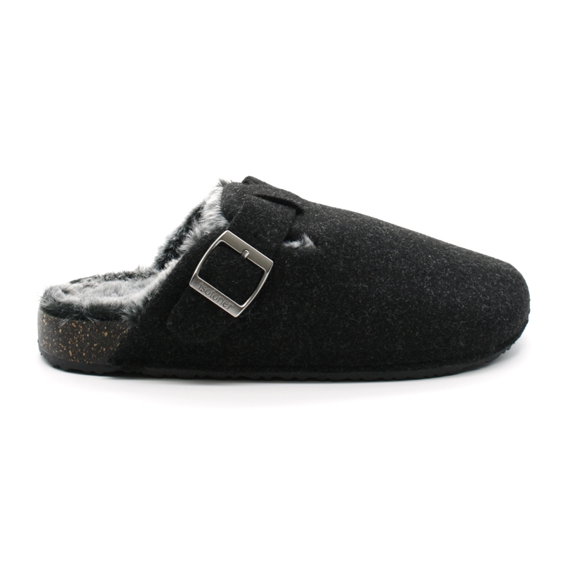 Chaussons Mules Femme Isotoner 97388 Feutrine Infinyt