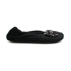 Chaussons Ballerines Femme Isotoner 97389 Noeud Précieux