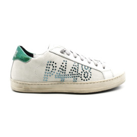 Sneakers Femme P448 John W White Turquoise Infinyt