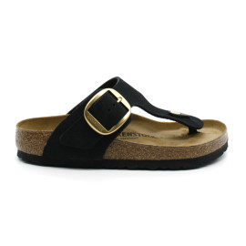 Nu-pieds Femme Birkenstock 1024019 Gizeh BB Lemb Black Regular