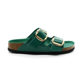 Mules Femme Birkenstock 1025383 Arizona Big Buckle Digital Green Narrow