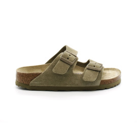 Mules Femme Birkenstock 1019088 Arizona Faded Kaki Narrow