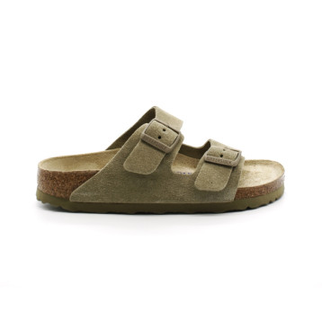 Mules Femme Birkenstock 1019088 Arizona Faded Kaki Narrow