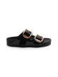 Mules Femme Birkenstock 1027840 Arizona Big Buckle Patent High Shine Black Narrow