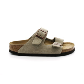Mules Femme Birkenstock 951303 Arizona Soft Suède Taupe