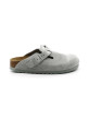 Sabots Mules Femme Birkenstock 1029214 Boston Leather Pure Sage Narrow