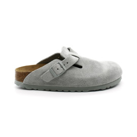 Sabots Mules Femme Birkenstock 1029214 Boston Leather Pure Sage Narrow
