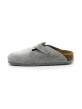 Sabots Mules Femme Birkenstock 1029214 Boston Leather Pure Sage Narrow