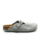 Sabots Mules Homme Birkenstock 1029214 Boston Leather Pure Sage Narrow