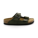 Mules Femme Birkenstock 1025047 Arizona Leather Thyme Narrow