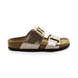 Mules Femme Birkenstock 1029372 Sydney Cushion Graceful Taupe Narrow