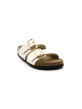 Mules Femme Birkenstock 1029492 Sydney Cushion Buckle Graceful Pearl White Narrow