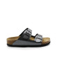 Mules Femme Birkenstock 1029224 Arizona Birko-flor Metallic Black Narrow