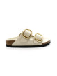 Mules Femme Birkenstock 1026128 Arizona Big Buckle High Shine Ecru