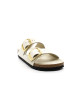 Mules Femme Birkenstock 1026128 Arizona Big Buckle High Shine Ecru