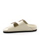 Mules Femme Birkenstock 1027850 Arizona Big Buckle Patent High Shine Écru Narrow