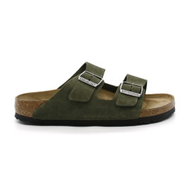 Mules Homme Birkenstock 1025047 Arizona Leather Thyme Narrow