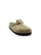 Sabots Mules Femme BIrkenstock 1026654 Boston Braided Taupe Narrow