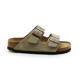 Mules Femme Birkenstock 951303 Arizona Soft Suède Taupe