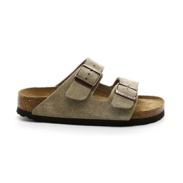 Mules Femme Birkenstock 951303 Arizona Soft Suède Taupe