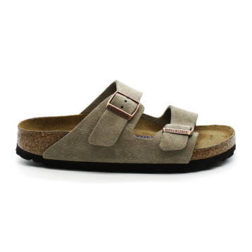 Mules Homme Birkenstock 951303 Arizona Soft Suède Taupe