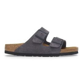 Mules Homme Birkenstock 1028592 Arizona Velvet Grey Narrow
