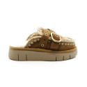 Mules Fourrées Femme MOU 531030a Clog Bounce Buckle Straps